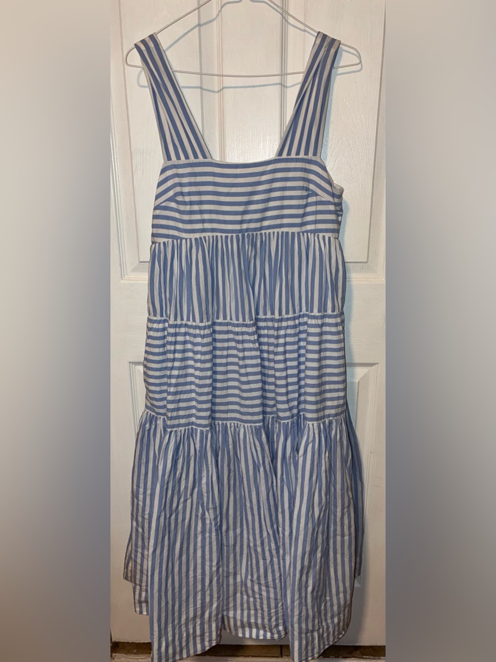 Anthropologie Helena Square-Neck Tiered Midi Dress babydoll - Picture 6 of 6